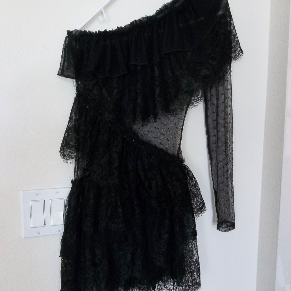 House of Harlow 1960 Dress Lace Black XXS Revolve